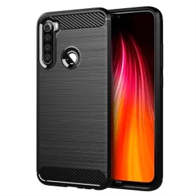   Xiaomi Redmi Note 8 szilikon tok, hátlaptok, telefon tok, karbon mintás, fekete, Carbon case