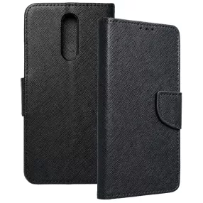   Xiaomi Redmi 8 könyvtok, fliptok, telefon tok, bankkártyatartós, mágneszáras, fekete, Fancy