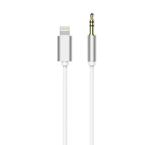   Audio kábel, átalakító, Jack 3,5mm audio - iPhone 8pin, lightning, fehér