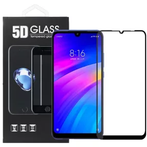   Xiaomi Redmi Note 8T üvegfólia, tempered glass, előlapi, 5D, edzett, hajlított, fekete kerettel