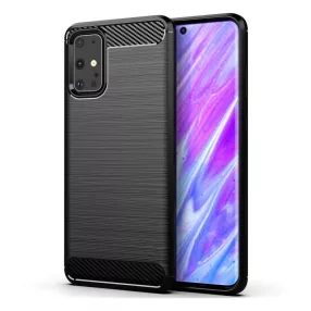   Samsung Galaxy S20 / S20 5G szilikon tok, hátlaptok, telefon tok, karbon mintás, fekete, Carbon case