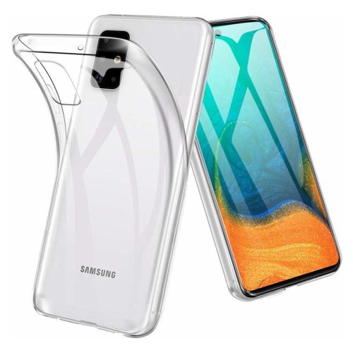 Samsung Galaxy A71 szilikon tok, hátlaptok, telefon tok, vastag, átlátszó, 2mm,