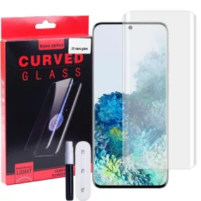   Samsung Galaxy S20 Ultra 5G üvegfólia, tempered glass, előlapi, UV, edzett, hajlított