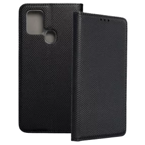   Samsung Galaxy A21s könyvtok, fliptok, telefon tok, bankkártyatartós, mágneszáras, fekete, Smart Case book