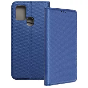   Samsung Galaxy A21s könyvtok, fliptok, telefon tok, bankkártyatartós, mágneszáras, sötétkék, Smart Case book