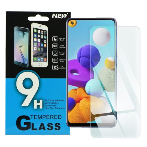 Samsung Galaxy A21s üvegfólia, tempered glass, előlapi, edzett