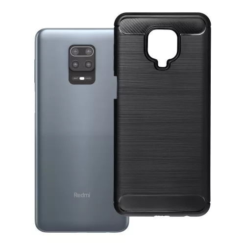 Xiaomi Redmi Note 9 Pro / Note 9S szilikon tok, hátlaptok, telefon tok, karbon mintás, fekete, Carbon case