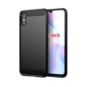   Xiaomi Redmi 9A / 9AT / 9i szilikon tok, hátlaptok, telefon tok, karbon mintás, fekete, Carbon case