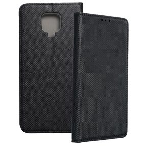   Xiaomi Redmi Note 9 Pro / Note 9S könyvtok, fliptok, telefon tok, mágneszáras, fekete, Smart Case book