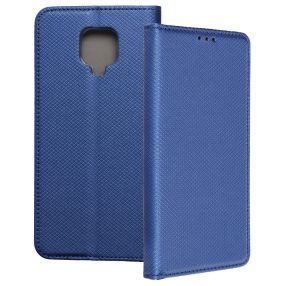   Xiaomi Redmi Note 9 Pro / Note 9S könyvtok, fliptok, telefon tok, bankkártyatartós, mágneszáras, sötétkék, Smart Case book