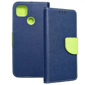   Xiaomi Redmi 9C könyvtok, fliptok, telefon tok, bankkártyatartós, mágneszáras, sötétkék-zöld, Fancy