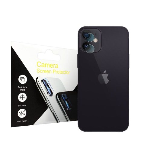 iPhone 12 Mini üvegfólia, tempered glass, edzett, lencsevédő, kamera védő