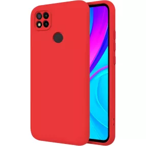   Xiaomi Redmi 9C szilikon tok, hátlaptok, telefon tok, matt, piros, Soft