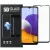 Samsung Galaxy A22 5G üvegfólia, tempered glass, előlapi, 5D, edzett, hajlított, fekete kerettel