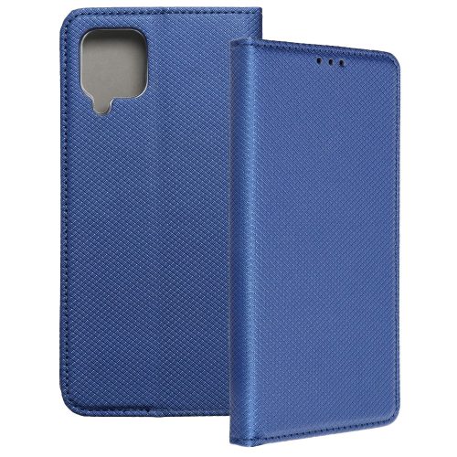 Samsung Galaxy A12 / A12 Nacho / M12 könyvtok, fliptok, notesz tok, mágneszáras, bankkártyatartós, sötétkék, Smart Case book