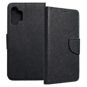   Samsung Galaxy A32 5G / M32 5G könyvtok, fliptok, telefon tok, bankkártyatartós, mágneszáras, fekete, Fancy