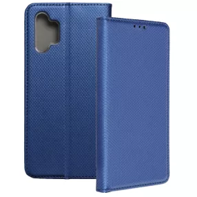   Samsung Galaxy A32 5G / M32 5G könyvtok, fliptok, telefon tok, bankkártyatartós, mágneszáras, sötétkék, Smart Case book