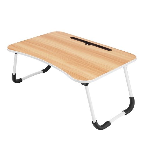 FD-2 összecsukható fa mintás laptop asztal / tartó