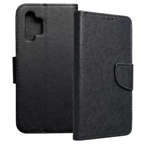   Samsung Galaxy A32 4G könyvtok, fliptok, telefon tok, bankkártyatartós, mágneszáras, fekete, Fancy