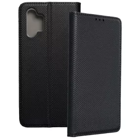   Samsung Galaxy A32 4G könyvtok, fliptok, telefon tok, bankkártyatartós, mágneszáras, fekete, Smart Case book