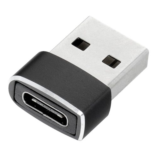Adapter, átalakító, Type-C -> USB, fekete
