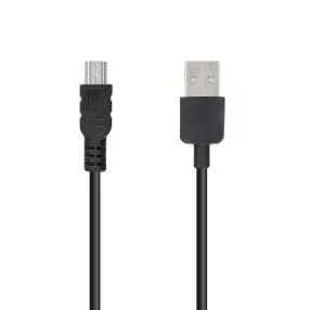 Mini USB töltőkábel USB-A - Mini USB, 1m, fekete