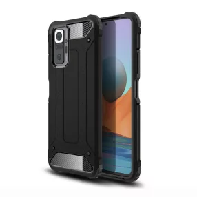   Xiaomi Redmi Note 10 Pro hátlap tok, telefon tok, ütésálló, fekete, Armor