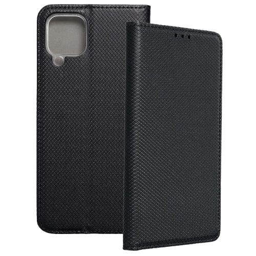 Samsung Galaxy A22 4G könyvtok, fliptok, telefon tok, bankkártyatartós, mágneszáras, fekete, Smart Case book