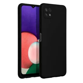   Samsung Galaxy A22 5G szilikon tok, hátlaptok, telefon tok, matt, fekete, Soft