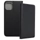 iPhone 13 könyvtok, fliptok, telefon tok, bankkártyatartós, mágneszáras, fekete, Smart Case book