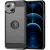 iPhone 13 szilikon tok, hátlaptok, telefon tok, karbon mintás, fekete, Carbon case
