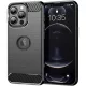 iPhone 13 Pro Max szilikon tok, hátlaptok, telefon tok, karbon mintás, fekete, Carbon case