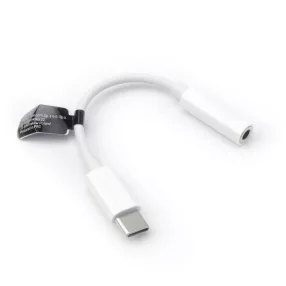   Adapter, átalakító,  audio, Jack, 3,5mm -> Type-C, fehér,