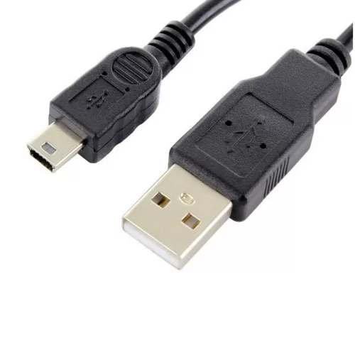 Mini USB töltőkábel USB-A - Mini USB, 2m, fekete