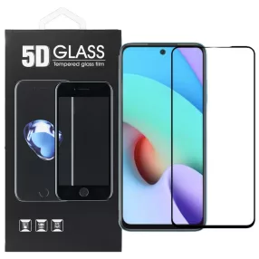   Xiaomi Redmi 10 / Redmi 10 2022 üvegfólia, tempered glass, előlapi, 5D, edzett, hajlított, fekete kerettel