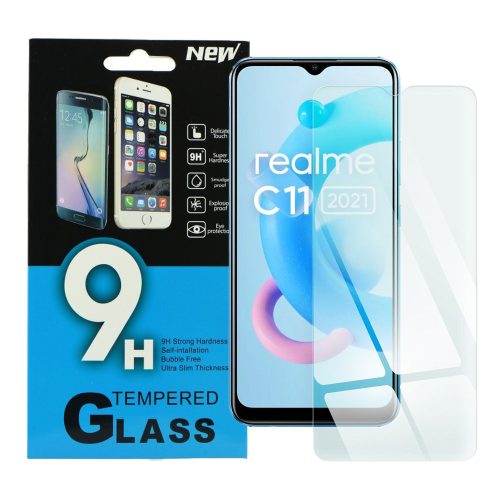 Realme C11 2021 / C20 üvegfólia, tempered glass, előlapi, edzett