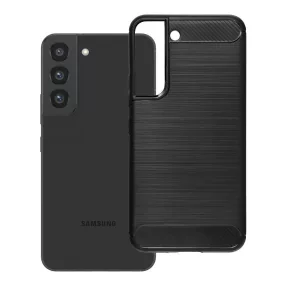   Samsung Galaxy S22 5G szilikon tok, hátlaptok, telefon tok, karbon mintás, fekete, Carbon case