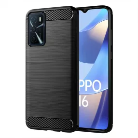   Oppo A16 / A16s / A54s szilikon tok, hátlaptok, telefon tok, karbon mintás, fekete, Carbon case