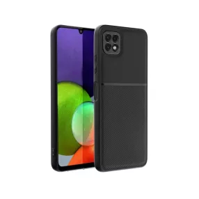   Samsung Galaxy A22 5G hátlap tok, telefon tok, stílusos, prémium, fekete, Noble Case