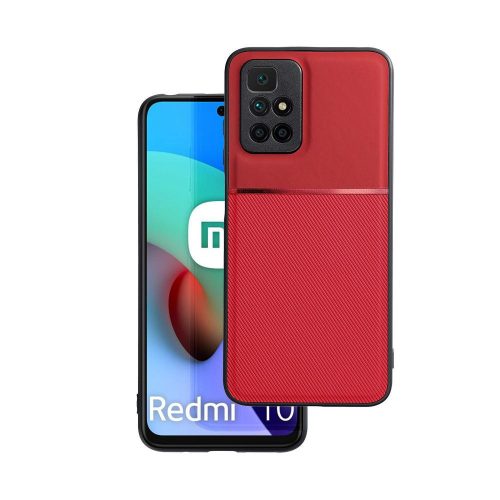 Xiaomi Redmi 10 / Redmi 10 2022 hátlap tok, telefon tok, stílusos, prémium, piros, Forcell Noble
