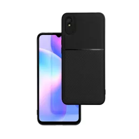   Xiaomi Redmi 9A / 9AT hátlap tok, telefon tok, stílusos, prémium, fekete, Noble Case
