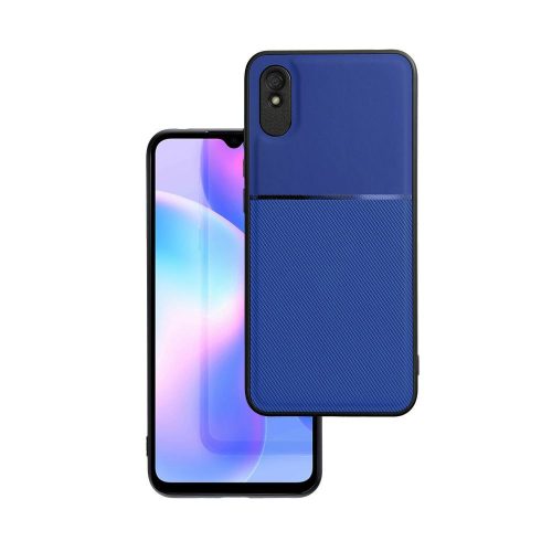 Xiaomi Redmi 9A / 9AT hátlap tok, telefon tok, stílusos, prémium, kék, Noble Case