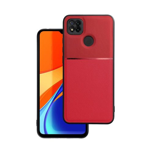 Xiaomi Redmi 9C hátlap tok, telefon tok, stílusos, prémium, piros, Noble Case