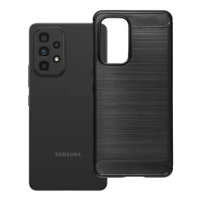   Samsung Galaxy A53 5G szilikon tok, hátlaptok, telefon tok, karbon mintás, fekete, Carbon case