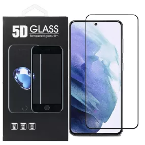   Samsung Galaxy S21 FE 5G üvegfólia, tempered glass, előlapi, 5D, edzett, hajlított, fekete kerettel