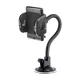 Autós mobiltelefon tartó, szellőzőnyílásra helyezhető, tapadókorongos, 27cm hosszú, fekete, Forcell Regular