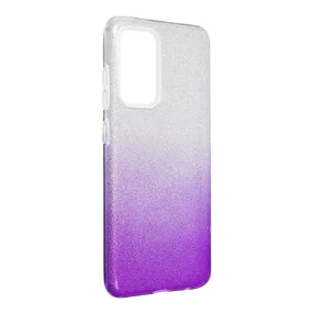   Samsung Galaxy A13 4G szilikon tok, hátlaptok, telefon tok, csillámos, lila-ezüst, Shining Case