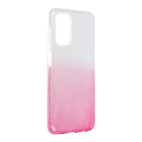   Samsung Galaxy A13 4G szilikon tok, hátlaptok, telefon tok, csillámos, pink-ezüst, Shining Case