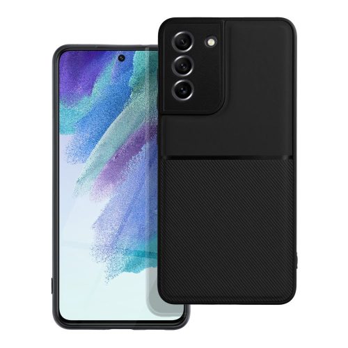 Samsung Galaxy S21 FE 5G hátlap tok, telefon tok, stílusos, prémium, fekete, Noble Case