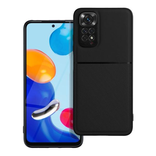 Xiaomi Redmi Note 11 / Note 11s hátlap tok, telefon tok, stílusos, prémium, fekete, Noble Case